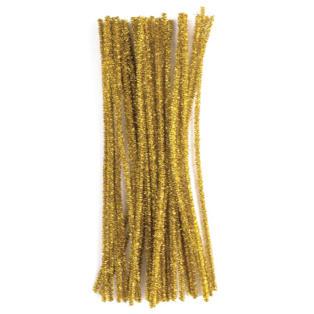 Проволока синельная для творчества "Блестящая", золотая, 30 шт., 0,6х30 см, ОСТРОВ СОКРОВИЩ, 661541 - Проволока синельная (пушистая)