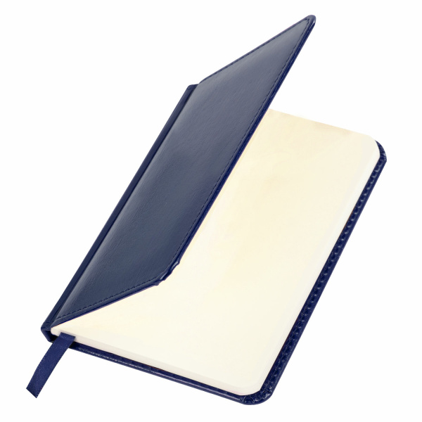 Еженедельник недатированный МАЛЫЙ ФОРМАТ 95х155 мм А6 BRAUBERG "Imperial" под кожу, 64 л., темно-синий, 126186 - Еженедельники