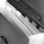 Папка-портфель пластиковая BRAUBERG "Energy" А4 (330х256х32 мм), 7 отделений, черная, 221204 - Портфели пластиковые