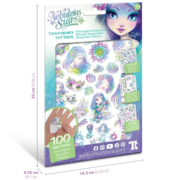 Серия Coralia: Набор для творчества - временные татуировки для девочки (3 листа) - Татуировки