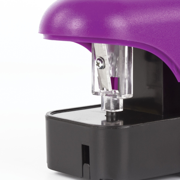 Точилка электрическая ЮНЛАНДИЯ "Stars", питание от 4 батареек АА, корпус фиолетовый, 228425 - Точилки электрические