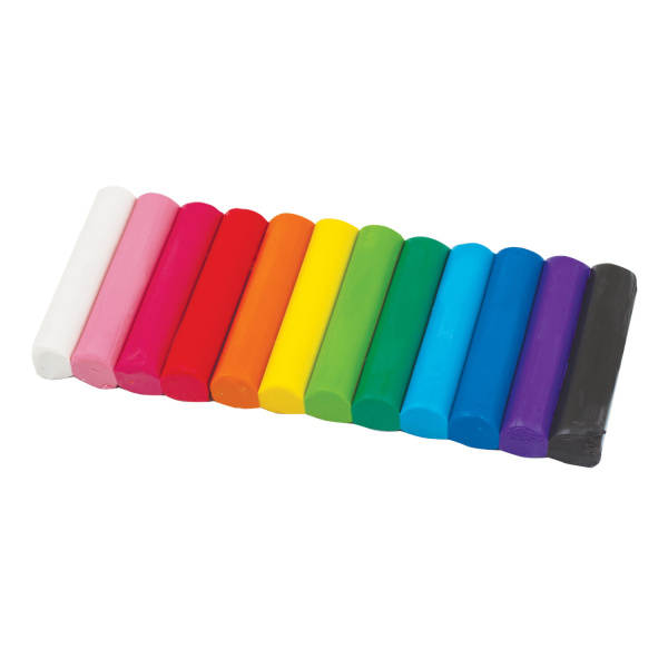 Пластилин классический BRAUBERG "МАГИЯ ЦВЕТА", 12 цветов, 150 г, стек, 3 штампа, ВЫСШЕЕ КАЧЕСТВО, блистер, 224462 - Пластилин