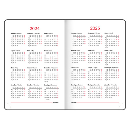 Ежедневник датированный 2024 А5 138x213 мм BRAUBERG "Vista", под кожу гибкий, Marble, 114949 - Ежедневники с покрытием "под кожу и ткань"