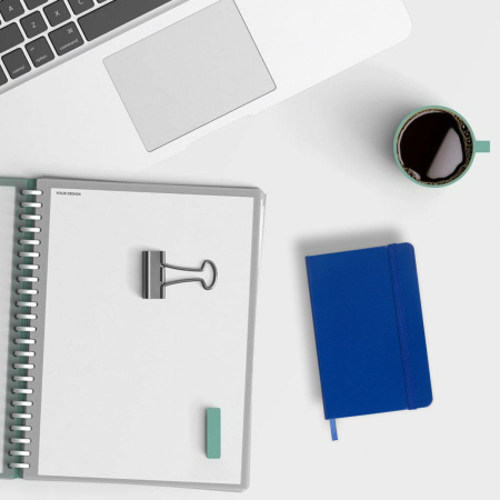 Блокнот МАЛЫЙ (100x150 мм) А6, BRAUBERG "Metropolis", балакрон, резинка, клетка, синий, 111588 - Бизнес-блокноты и бизнес-тетради