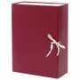 Короб архивный А4 (240х330 мм), 100 мм, 2 завязки, бумвинил, до 900 листов, бордовый, BRAUBERG, 122805 - Короба архивные