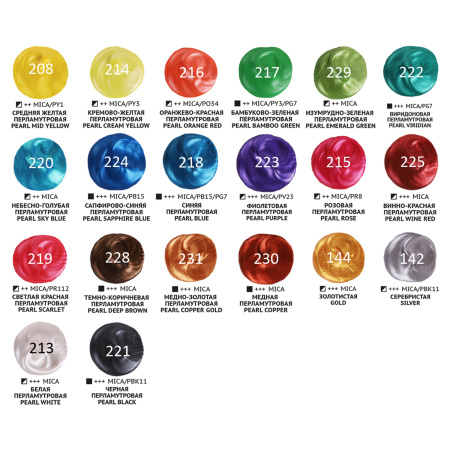 Краски акриловые художественные ПЕРЛАМУТРОВЫЕ, НАБОР 24 шт., 20 цветов в тубах 12 мл, BRAUBERG ART, 192244 - Акриловые краски художественные в наборах
