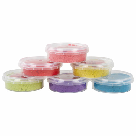 Песок для лепки кинетический BRAUBERG KIDS, 6 цветов, 720 г, 4 формочки, 665090 - Песок для лепки