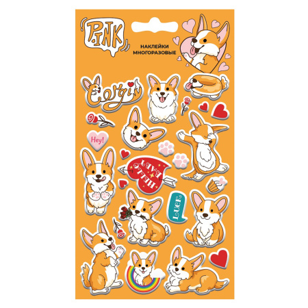 Наклейки объемные АССОРТИ, 11х20 см, PRIORITY - Наклейки