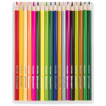 Карандаши цветные мягкие BRAUBERG АКАДЕМИЯ, 36 цветов, шестигранные, грифель 3 мм, 181867 - Карандаши цветные