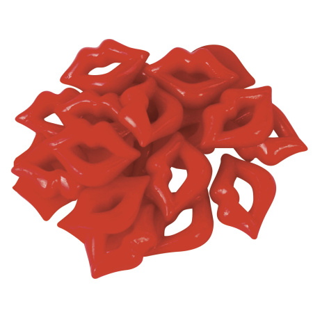 Ротики декоративные для творчества "Губки", 20х15 мм, 20 шт., красные, ОСТРОВ СОКРОВИЩ, 661339 - Носики и ротики для творчества