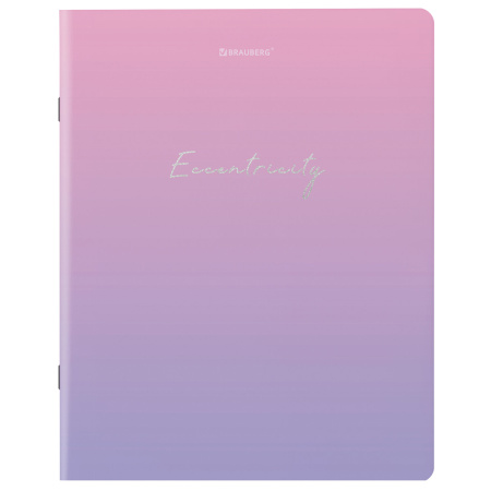 Тетрадь А5, 48 л., BRAUBERG скоба, клетка, SoftTouch, фольга, "Inspiration", 1 шт, 404399 - Тетради 40-48 листов