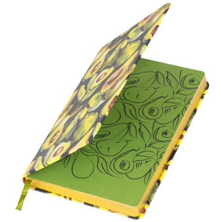 Ежедневник недатированный А5 (138х213 мм), BRAUBERG VISTA, под кожу, твердый, 136 л., "Avocado", 112026 - Ежедневники с покрытием "под кожу и ткань"