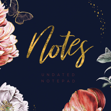 Ежедневник недатированный А5 (145х215 мм), ламинированная обложка с фольгой, 128 л., STAFF, "Flowers", 113521 - Ежедневники с твердой обложкой