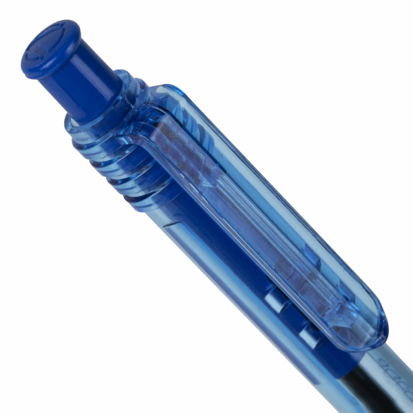 Ручка шариковая автоматическая РОССИЯ "РЕФЛЕКТОР", СИНЯЯ, узел 0,7 мм, линия письма 0,35 мм, BRAUBERG, 143969 - Ручки шариковые автоматические