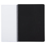 Тетрадь А5, 80 листов, BRAUBERG "Metropolis", спираль пластиковая, клетка, обложка пластик, ЧЕРНЫЙ, 403398 - Тетради более 60 листов