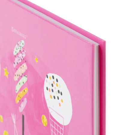 Дневник 1-11 класс 48 л., твердый, BRAUBERG, глянцевая ламинация, с подсказом, "Ice cream party", 106602 - Дневники для младших классов