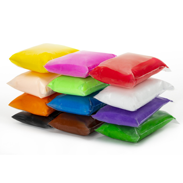 Пластилин супер лёгкий воздушный застывающий 12 цветов, 120 г, 3 стека, BRAUBERG KIDS, 106306 - Пластилин