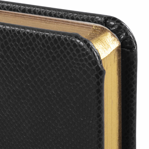 Ежедневник недатированный МАЛЫЙ ФОРМАТ А6 (100х150 мм) BRAUBERG "Iguana", кожзам, 160 л., черный, 125104 - Ежедневники с покрытием "под кожу и ткань"