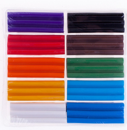 Набор пластики (полимерной глины) "Цветик" 10 цветов - Пластика для запекания в наборах