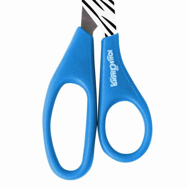 Ножницы ЮНЛАНДИЯ "САФАРИ", 130 мм, с цветной печатью, картонная упаковка с подвесом, ассорти, 236986 - Ножницы детские