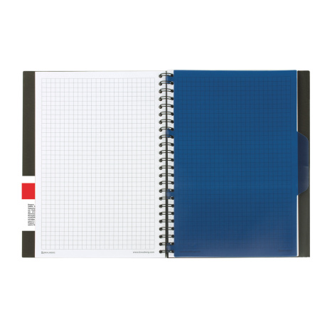 Тетрадь-блокнот 80 л., А5, 160х207 мм, BRAUBERG, клетка, гребень, обложка пластиковая, 1 разделитель, "Tag", 401800 - Тетради-блокноты