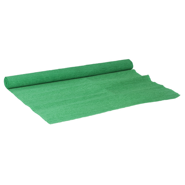 Бумага гофрированная/креповая, 110 г/м2, 50х250 см, зеленая, ОСТРОВ СОКРОВИЩ, 129151 - Цветная бумага