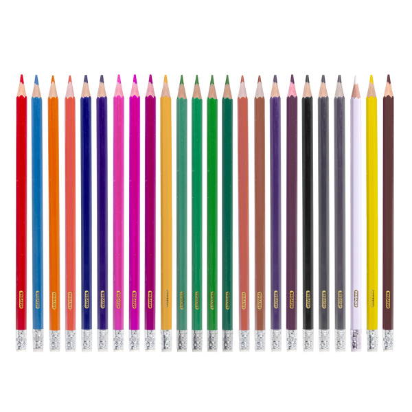 Карандаши цветные стираемые с ластиком ПИФАГОР "МАГИЯ", 12 цветов, пластиковые, 181574, 50 - Карандаши цветные