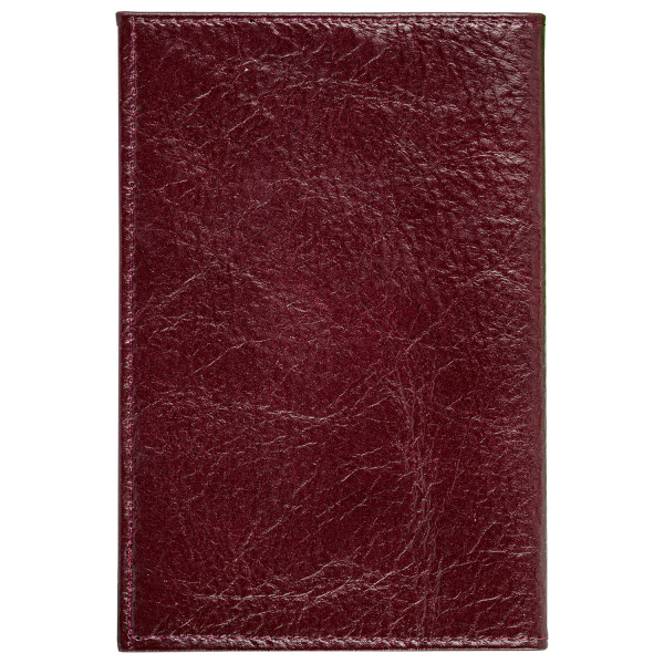 Обложка для паспорта натуральная кожа "Virginia", "Герб", темно-бордовая, BRAUBERG, 237199 - Обложки для паспорта