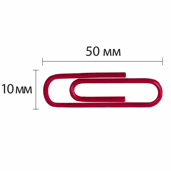 Скрепки большие ЭКСТРА ОФИСМАГ 50 мм цветные 50 штук, 271318 - Скрепки канцелярские