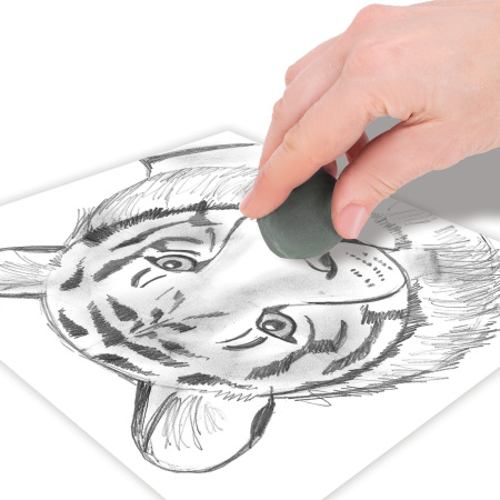 Ластик-клячка художественный, серый, в футляре, 40x36x10 мм, BRAUBERG ART "CLASSIC", 271154 - Художественные ластики и клячки