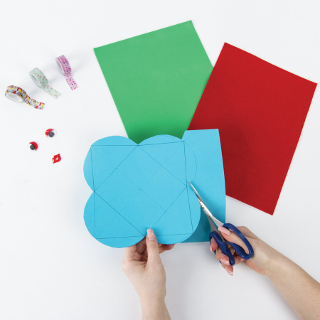 Ножницы для хобби и рукоделия ОСТРОВ СОКРОВИЩ 165 мм, 3-х сторонняя заточка, синие, 237106 - Ножницы для хобби и рукоделия