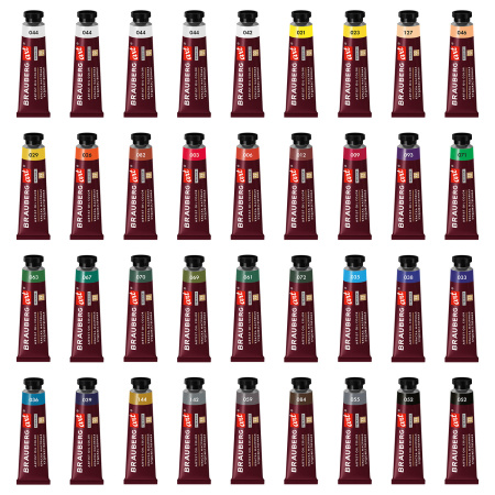 Краски масляные художественные НАБОР "PREMIERE 36 штук 32 цвета!", в тубах 22 мл, BRAUBERG ART, 192009 - Масляные краски художественные в наборах