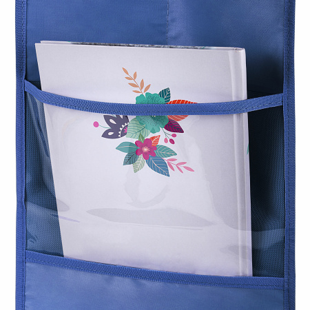 Кармашки-органайзер в шкафчик для детского сада ЮНЛАНДИЯ, увеличенный размер, 26х80 см, "Space dude", 271071 - Кармашки в шкафчик для детского сада