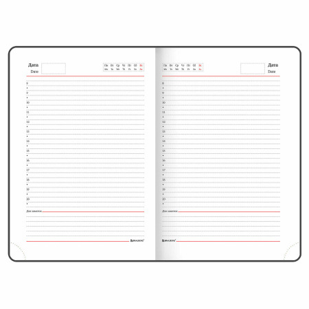 Ежедневник недатированный А5 (138х213 мм), BRAUBERG VISTA, под кожу, гибкий, 136 л., "Cranes", 112025 - Ежедневники с покрытием "под кожу и ткань"