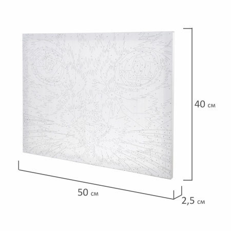 Картина по номерам 40х50 см, ОСТРОВ СОКРОВИЩ "Радужный кот", на подрамнике, акрил, кисти - Картины по номерам