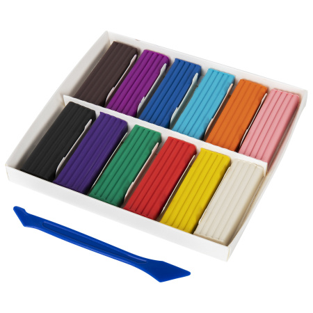 Пластилин классический BRAUBERG KIDS, 12 цветов, 240 г, стек, ВЫСШЕЕ КАЧЕСТВО, 106436 - Пластилин