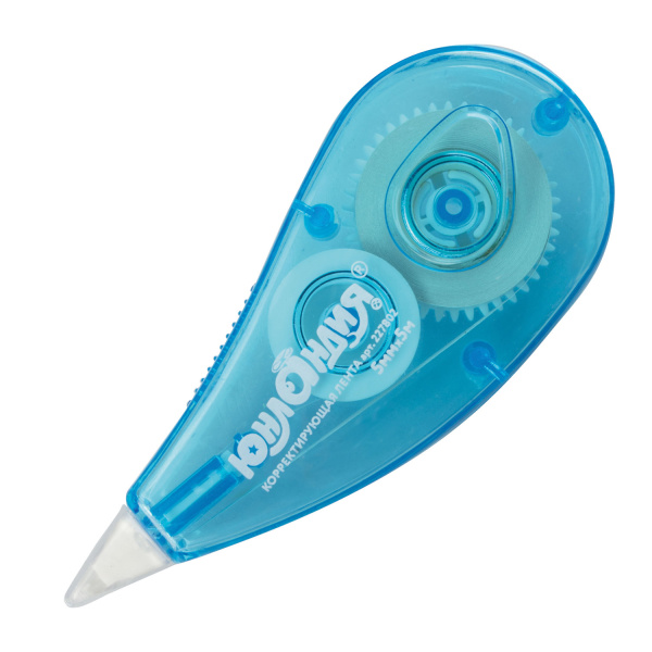 Корректирующая лента ЮНЛАНДИЯ "КАПЛЯ", 5 мм х 5 м, корпус ассорти, блистер, 227802 - Корректирующие ленты