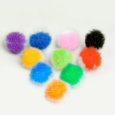 Помпоны для творчества, многоцветные, 8 мм, 100 шт., ОСТРОВ СОКРОВИЩ, 661428 - Помпоны для творчества