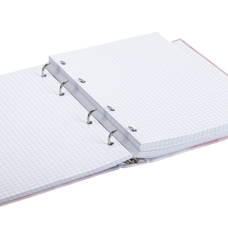 Тетрадь на кольцах А5 (175х215 мм), 240 листов, твердый картон, клетка, BRAUBERG, Cloud, 404094 - Тетради на кольцах и сменные блоки к ним