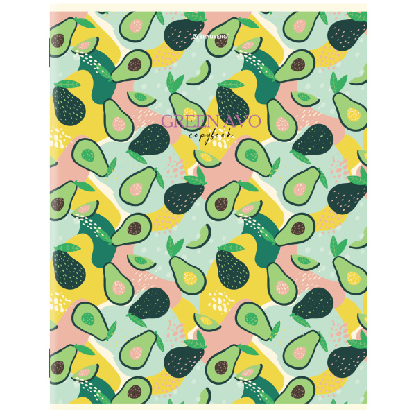 Тетради КОМПЛЕКТ 3 шт. А4, 96 л., BRAUBERG скоба, клетка, глянцевый лак, "Fruits", 404387 - Тетради формата А4