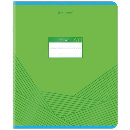 Тетрадь А5, 48 л., BRAUBERG, скоба, клетка, выборочный лак, "Классика", 1 шт, 404344 - Тетради 40-48 листов
