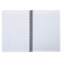 Тетрадь А5, 80 листов, BRAUBERG "Metropolis", спираль пластиковая, клетка, обложка пластик, ФИОЛЕТОВЫЙ, 403399 - Тетради более 60 листов