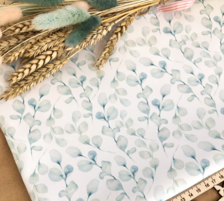 Ткань для рукоделия "Нежная зелень" 30*80 см. 100% хлопок, плотность 140 г/м2