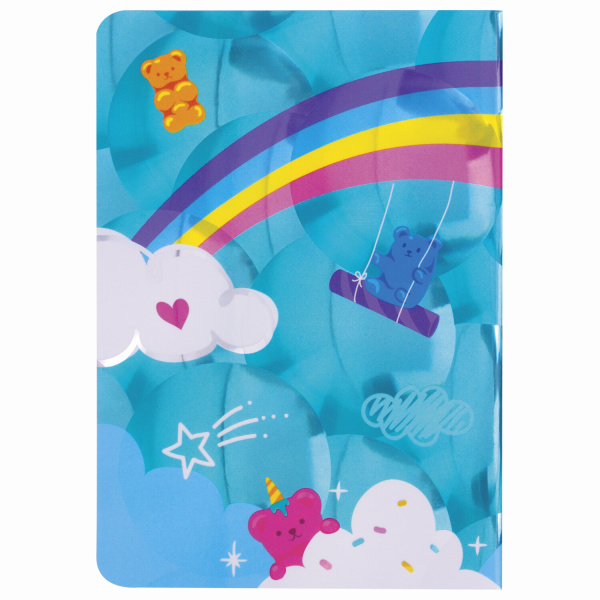 Блокнот МАЛЫЙ ФОРМАТ (103х148 мм) А6, 32 л., сшивка, голограмма, клетка, ЮНЛАНДИЯ, Единорог, 662703 - Блокноты детские