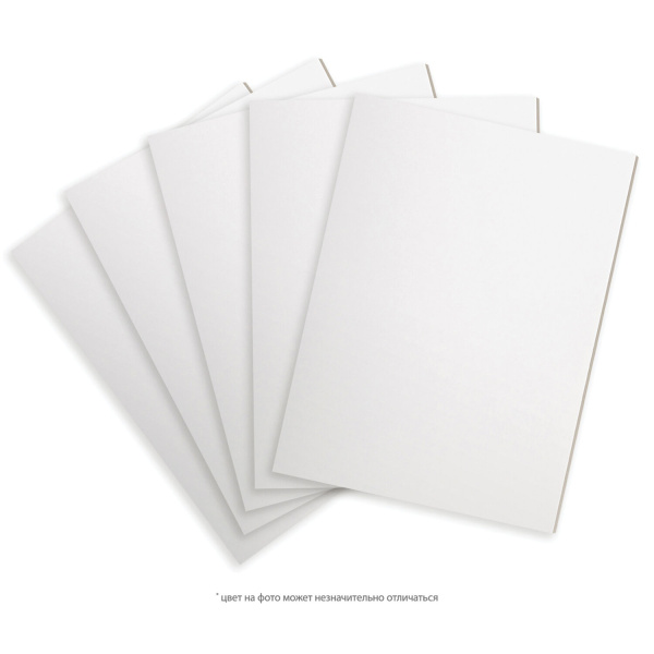 Пенокартон матовый, 70х100 см, толщина 10 мм, белый, КОМПЛЕКТ 5 листов, BRAUBERG, 112476 - Пенокартон