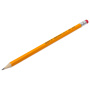 Карандаш чернографитный STAFF "EVERYDAY" BLP-724, 1 шт., НВ, с ластиком, корпус желтый, 181724 - Карандаши чернографитные