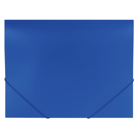 Папка на резинках BRAUBERG "Office", синяя, до 300 листов, 500 мкм, 227712 - Папки на резинках пластиковые