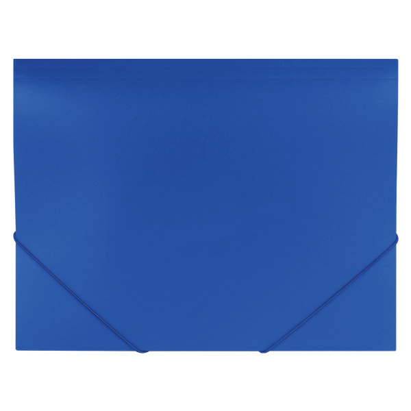 Папка на резинках BRAUBERG "Office", синяя, до 300 листов, 500 мкм, 227712 - Папки на резинках пластиковые