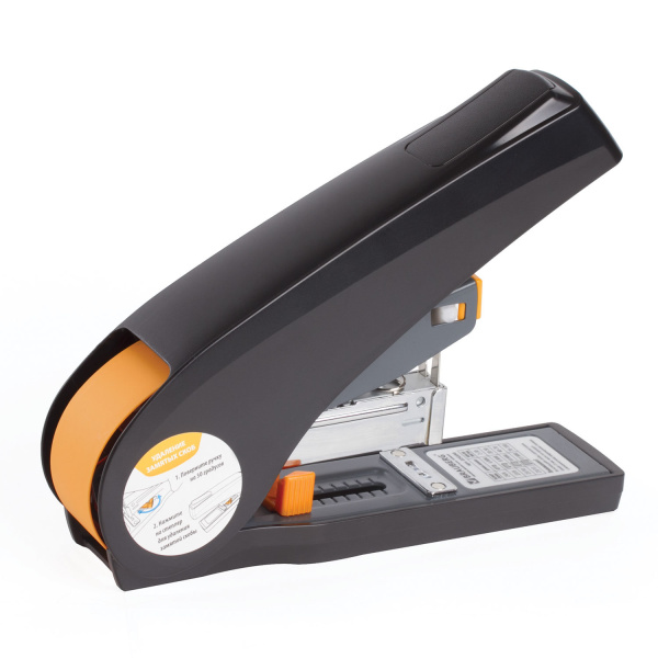 Степлер ЭНЕРГОСБЕРЕГАЮЩИЙ МОЩНЫЙ №24/6-23/13 BRAUBERG "Easy Press", до 100 листов, БЕЗ УСИЛИЙ, 224350 - Степлеры мощные