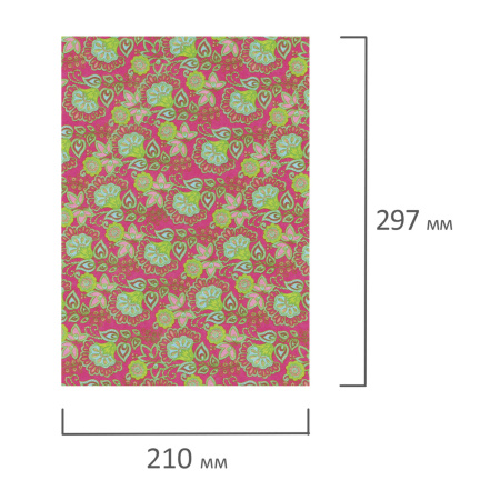 Цветной фетр для творчества, А4, ОСТРОВ СОКРОВИЩ, с рисунком, 5 листов, 5 цветов, толщина 2 мм, "Цветы", 660648 - Фетр